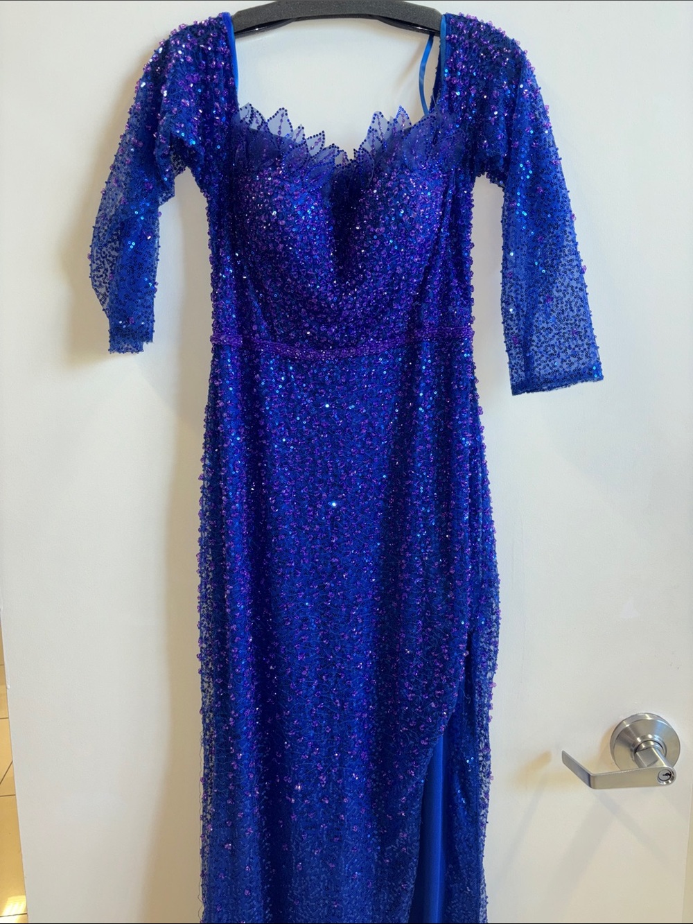 Catwalk Couture 50135 Royal Blue Sequin Evening Dress